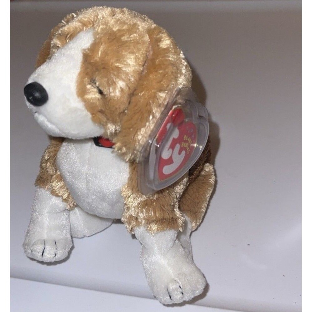 TY Beanie Babies SIDE-KICK Dog 8” Plush Stuffed Animal Toy 2002 ~ NEW